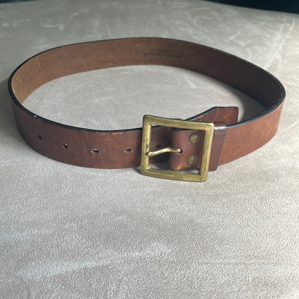 Giordano brown leather belt size 26